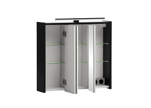 Peegelkapp EMMIK mattmust, 65x16xH63 cm