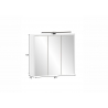 Peegelkapp EMMIK mattvalge, 65x16xH63 cm