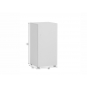 Lukustatav kapp LOCKED mattvalge, 45x41xH93 cm