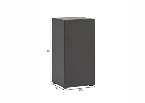 Lukustatav kapp LOCKED antratsiit, 45x41xH93 cm