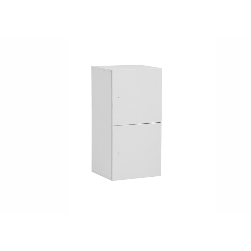 Lukustatav kapp LOCKED mattvalge, 45x41xH93 cm