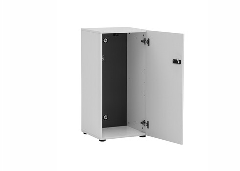 Lukustatav kapp LOCKED mattvalge, 45x41xH93 cm