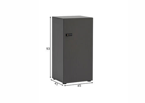 Lukustatav kapp LOCKED antratsiit, 45x41xH93 cm