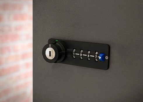 Lukustatav kapp LOCKED antratsiit, 45x41xH93 cm