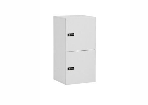 Lukustatav kapp LOCKED mattvalge, 45x41xH93 cm, 2 tk