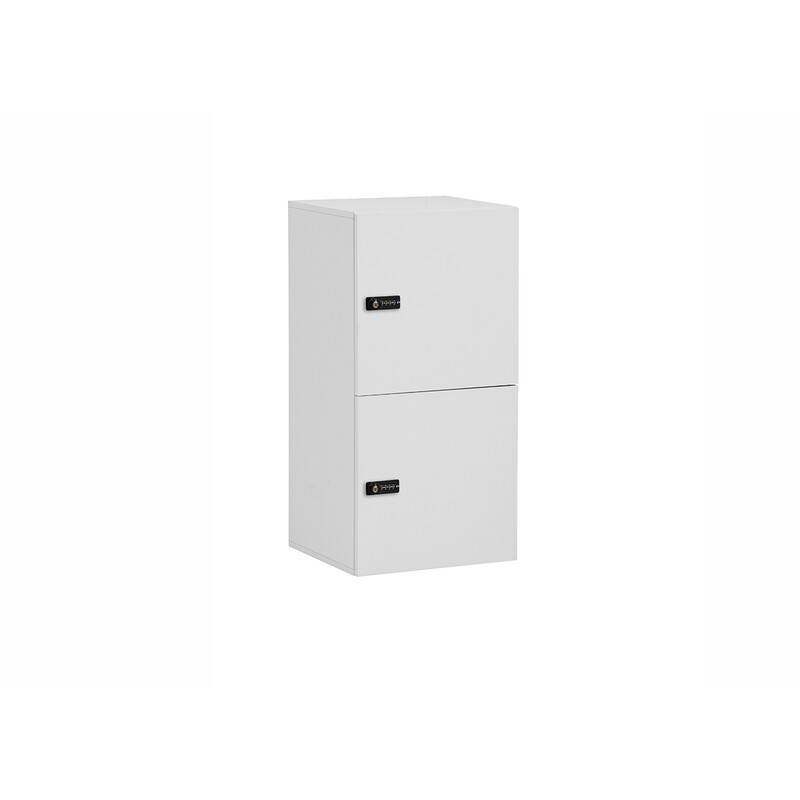 Lukustatav kapp LOCKED mattvalge, 45x41xH93 cm, 2 tk