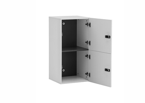 Lukustatav kapp LOCKED mattvalge, 45x41xH93 cm, 2 tk