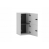 Lukustatav kapp LOCKED mattvalge, 45x41xH93 cm, 2 tk