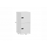 Lukustatav kapp LOCKED mattvalge, 45x41xH93 cm, 2 tk
