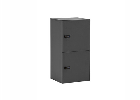 Lukustatav kapp LOCKED antratsiit, 45x41xH93 cm, 2 tk