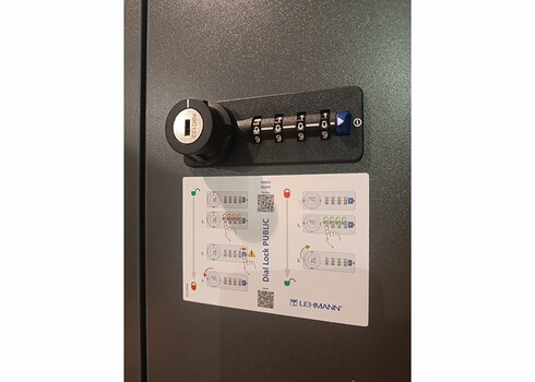 Lukustatav kapp LOCKED antratsiit, 45x41xH93 cm, 2 tk