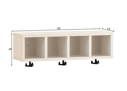 Seinariiul LOVUND beež, 60x18xH20 cm