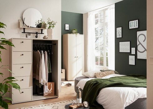 Riidekapp LOVUND beež, 65x41xH164 cm