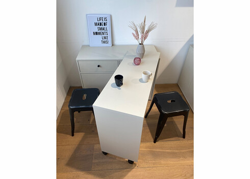 Riiul / kirjutuslaud LOVUND beež, 105x39xH75 cm