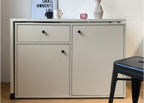 Riiul / kirjutuslaud LOVUND beež, 105x39xH75 cm