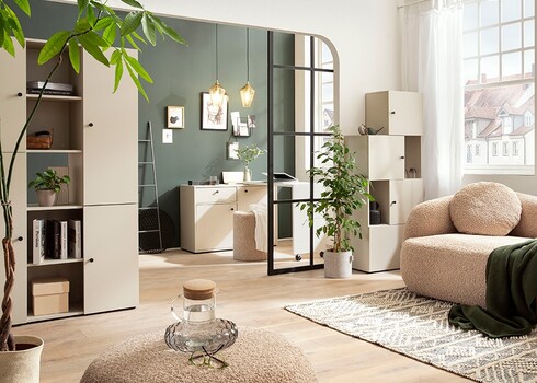 Riiul / kirjutuslaud LOVUND beež, 105x39xH75 cm