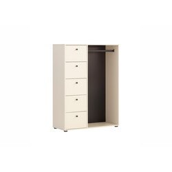 Riidekapp LOVUND beež, 98x40xH132 cm