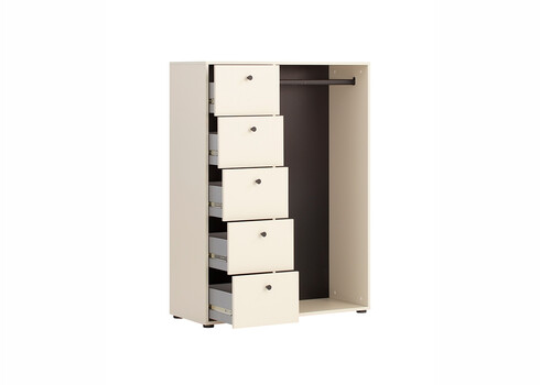 Riidekapp LOVUND beež, 98x40xH132 cm