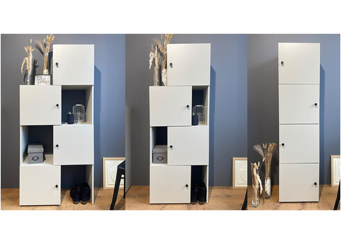 Pikendatav kapp LOVUND beež, 42-70x35xH163 cm