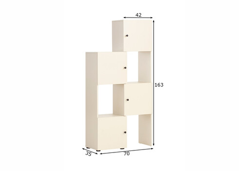 Pikendatav kapp LOVUND beež, 42-70x35xH163 cm