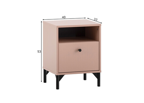 Öökapp SMASH aprikoos, 40x33xH53 cm