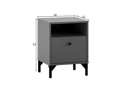Öökapp SMASH antratsiit, 40x33xH53 cm