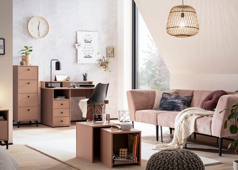 Kummut SMASH aprikoos, 40x40xH117 cm