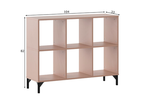 Riiul SMASH aprikoos, 104x33xH82 cm