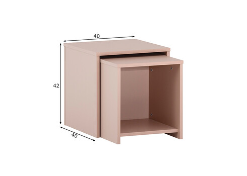 Diivanilaudade komplekt SMASH aprikoos, 40x40xH42 cm