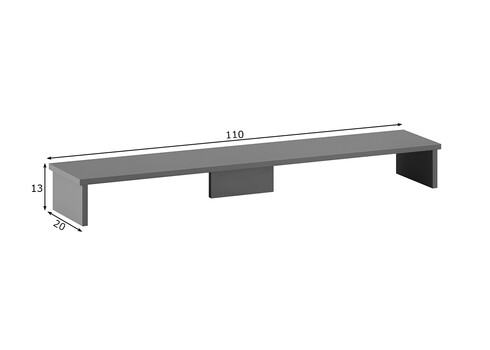 Riiul kirjutuslauale SMASH antratsiit, 110x20xH13 cm