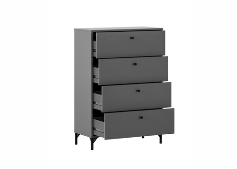 Kummut SMASH antratsiit, 80x40xH117 cm