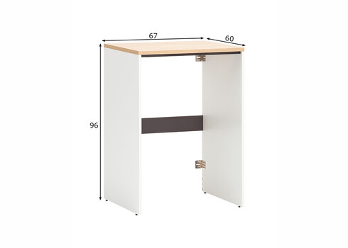 Pesumasinakapp SOLEA mattvalge, 67x60xH96 cm