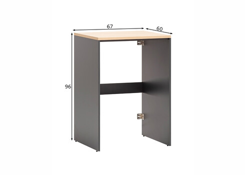 Pesumasinakapp SOLEA mattmust, 67x60xH96 cm