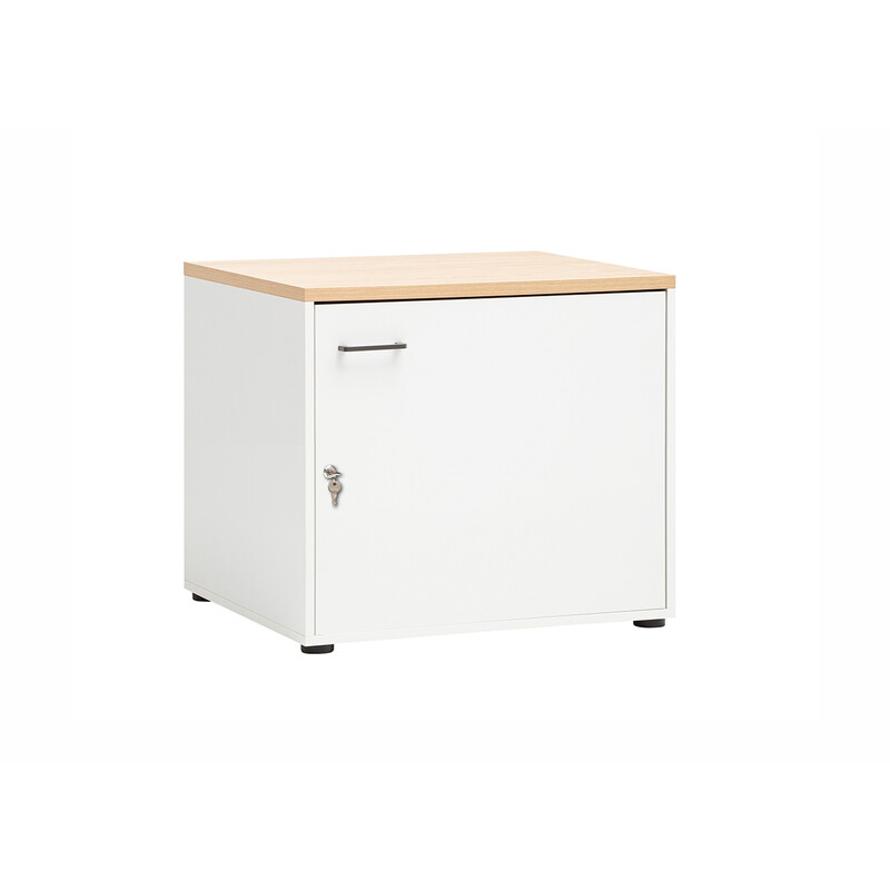 Lukustatav vannitoakapp SOLEA mattvalge, 67x60xH60 cm