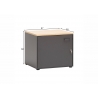 Lukustatav vannitoakapp SOLEA antratsiit, 67x60xH60 cm