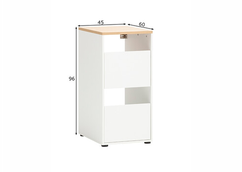 Vannitoakapp SOLEA mattvalge, 45x60xH96 cm
