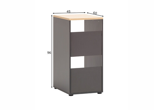 Vannitoakapp SOLEA antratsiit, 45x60xH96 cm