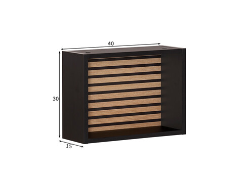 Seinariiul EKKO mattmust / tamm, 40x15xH30 cm