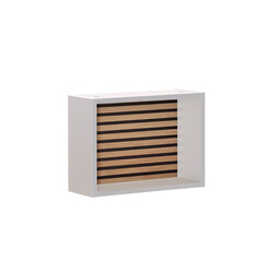 Seinariiul EKKO mattvalge / tamm, 40x15xH30 cm