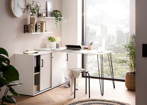 Seinariiul EKKO mattvalge / tamm, 40x15xH30 cm