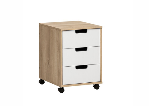 Sahtliboks EMMIK tamm / mattvalge, 40x50xH57 cm