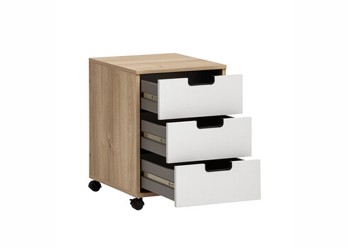 Sahtliboks EMMIK tamm / mattvalge, 40x50xH57 cm