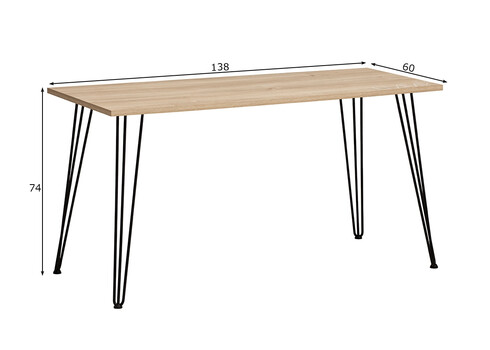 Kirjutuslaud EMMIK tamm, 138x60xH74 cm