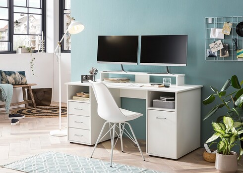 Kirjutuslaud NIELS valge, 150x70xH87 cm