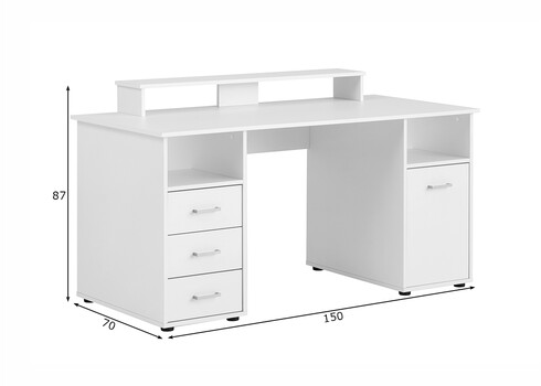 Kirjutuslaud NIELS valge, 150x70xH87 cm