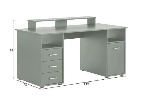 Kirjutuslaud NIELS roheline, 150x70xH87 cm