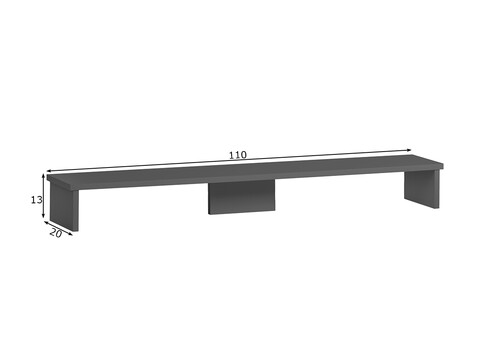 Riiul kirjutuslauale NIELS antratsiit, 110x20xH13 cm