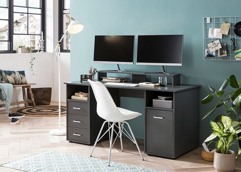 Riiul kirjutuslauale NIELS antratsiit, 110x20xH13 cm