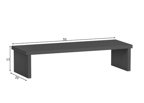 Riiul kirjutuslauale NIELS antratsiit, 55x20xH13 cm