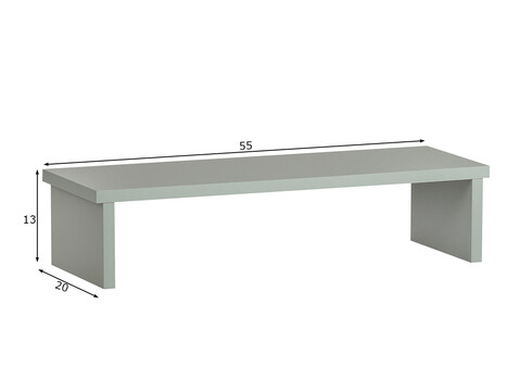 Riiul kirjutuslauale NIELS roheline, 55x20xH13 cm
